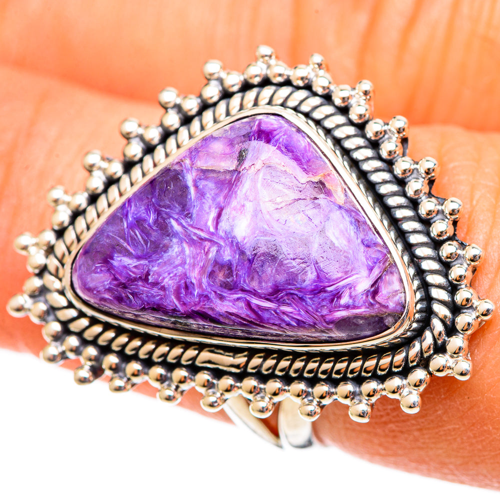 Charoite Rings handcrafted by Anasilvercos - RING108050
