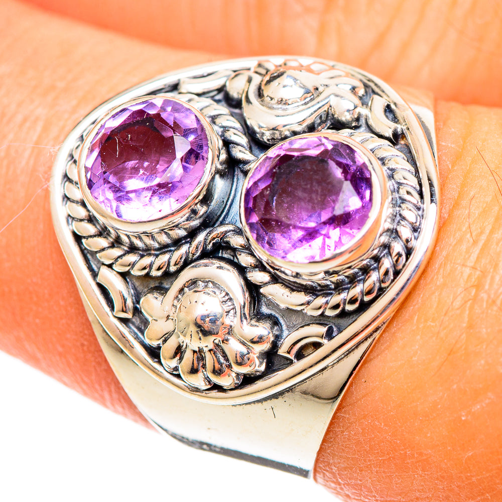 Amethyst Rings handcrafted by Anasilvercos - RING108051