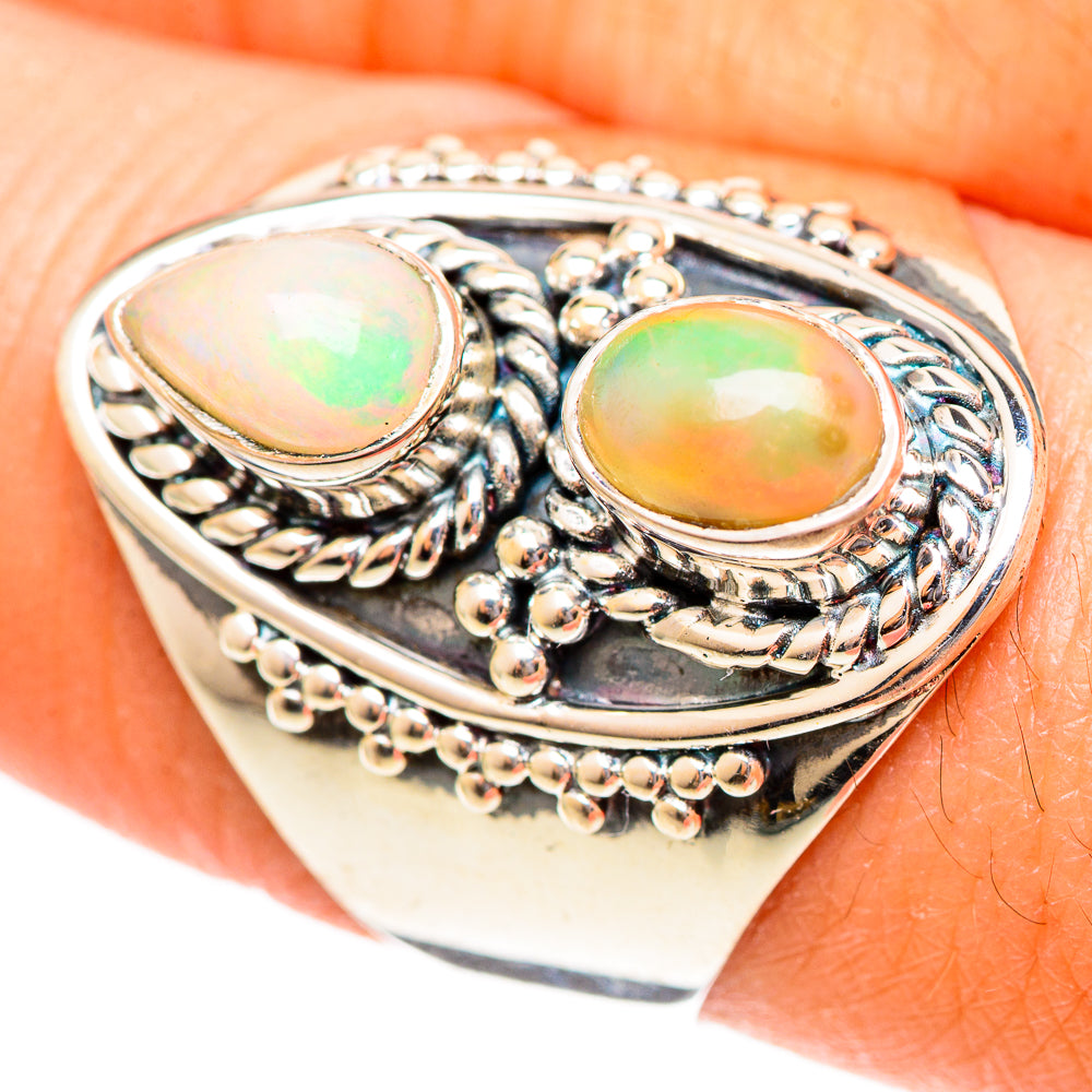 Ethiopian Opal Rings handcrafted by Anasilvercos - RING108067