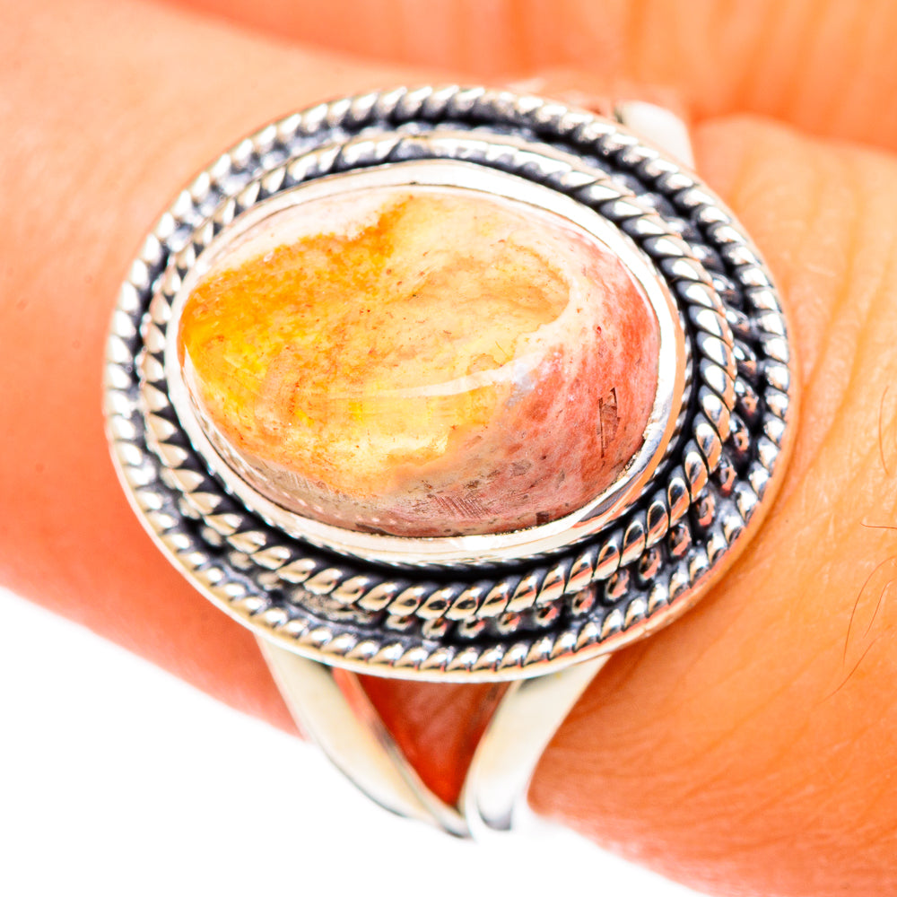 Mexican Fire Opal Rings handcrafted by Anasilvercos - RING108068