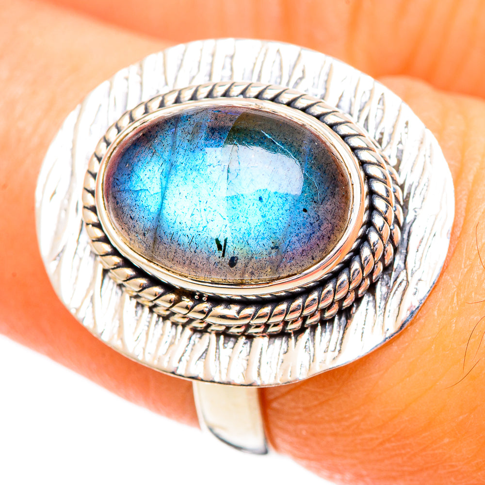 Labradorite Rings handcrafted by Anasilvercos - RING108071