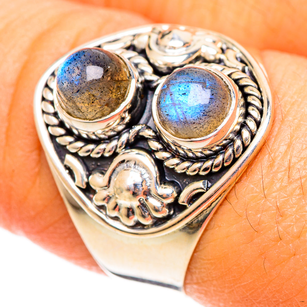 Labradorite Rings handcrafted by Anasilvercos - RING108073