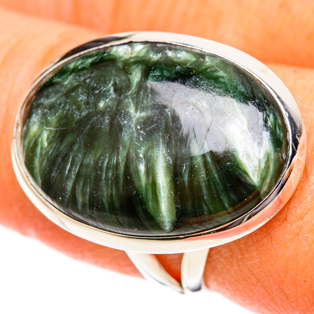 Seraphinite Rings handcrafted by Anasilvercos - RING108078