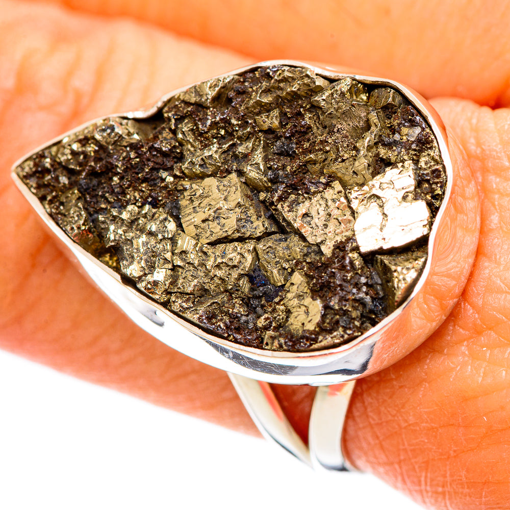 Pyrite Rings handcrafted by Anasilvercos - RING108092