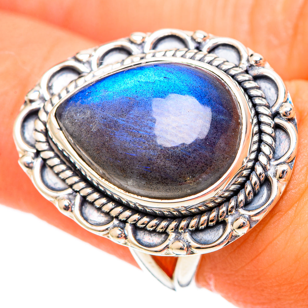 Labradorite Rings handcrafted by Anasilvercos - RING108107