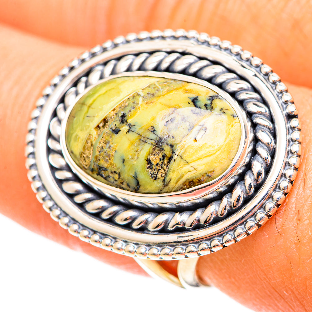 Rainforest Jasper Rings handcrafted by Anasilvercos - RING108118