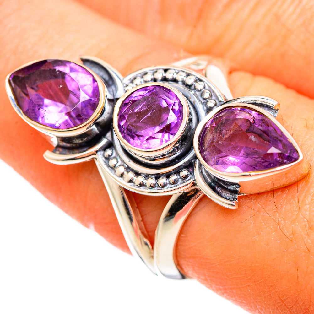 Amethyst Rings handcrafted by Anasilvercos - RING108127