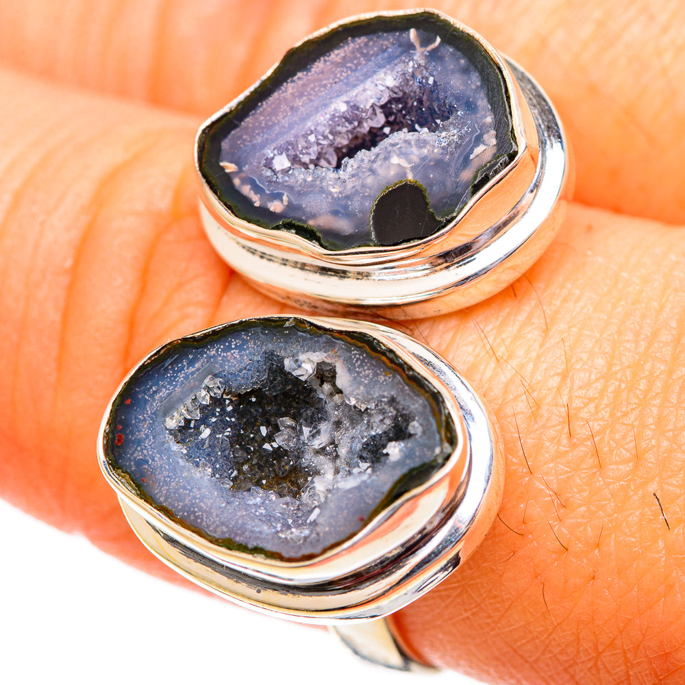 Coconut Geode Druzy Rings handcrafted by Anasilvercos - RING108131