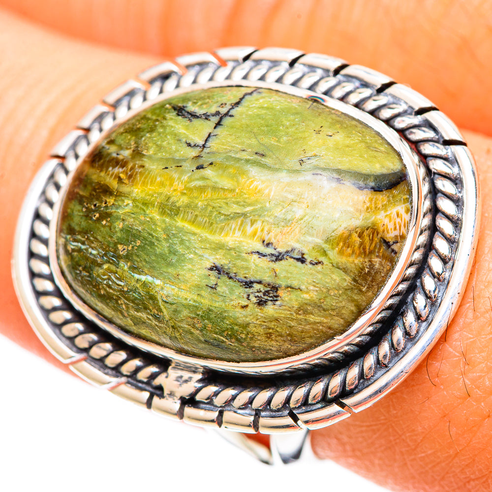 Rainforest Jasper Rings handcrafted by Anasilvercos - RING108151