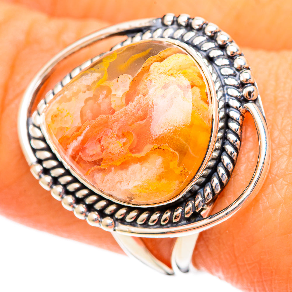 Plume Agate Rings handcrafted by Anasilvercos - RING108161