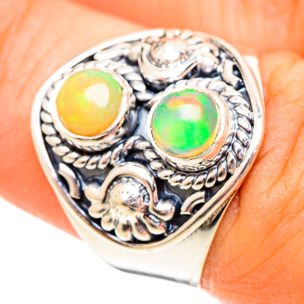Ethiopian Opal Rings handcrafted by Anasilvercos - RING108177