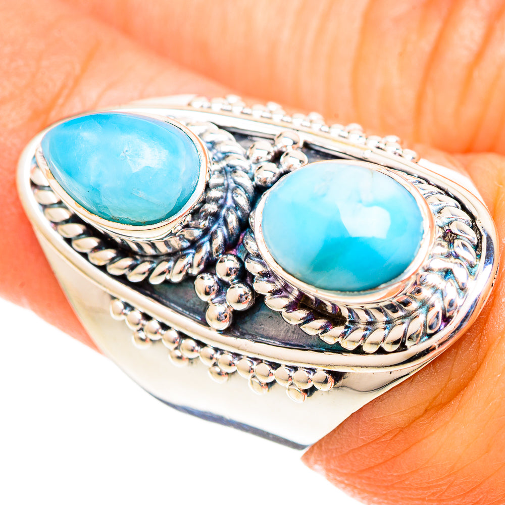 Larimar Rings handcrafted by Anasilvercos - RING108180