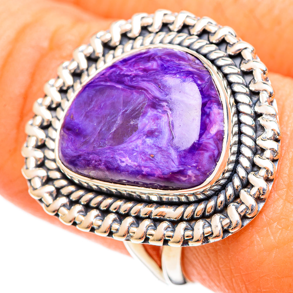 Charoite Rings handcrafted by Anasilvercos - RING108198
