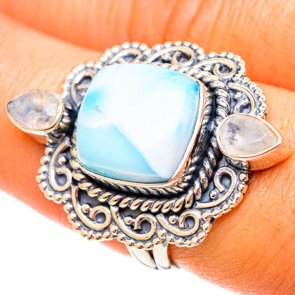 Larimar Rings handcrafted by Anasilvercos - RING108212
