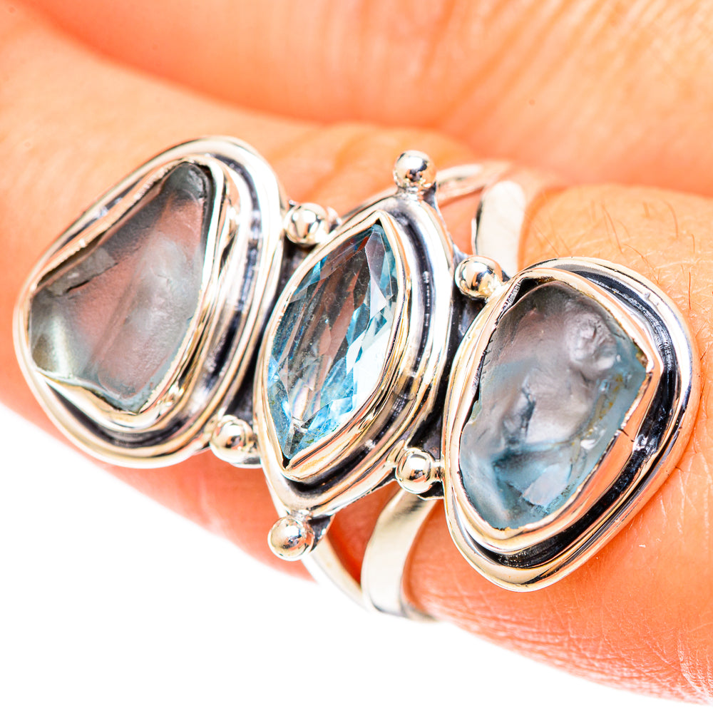 Aquamarine Rings handcrafted by Anasilvercos - RING108217