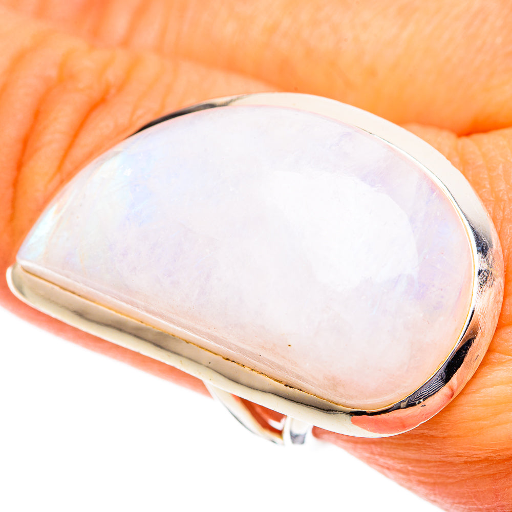 Rainbow Moonstone Rings handcrafted by Anasilvercos - RING108243