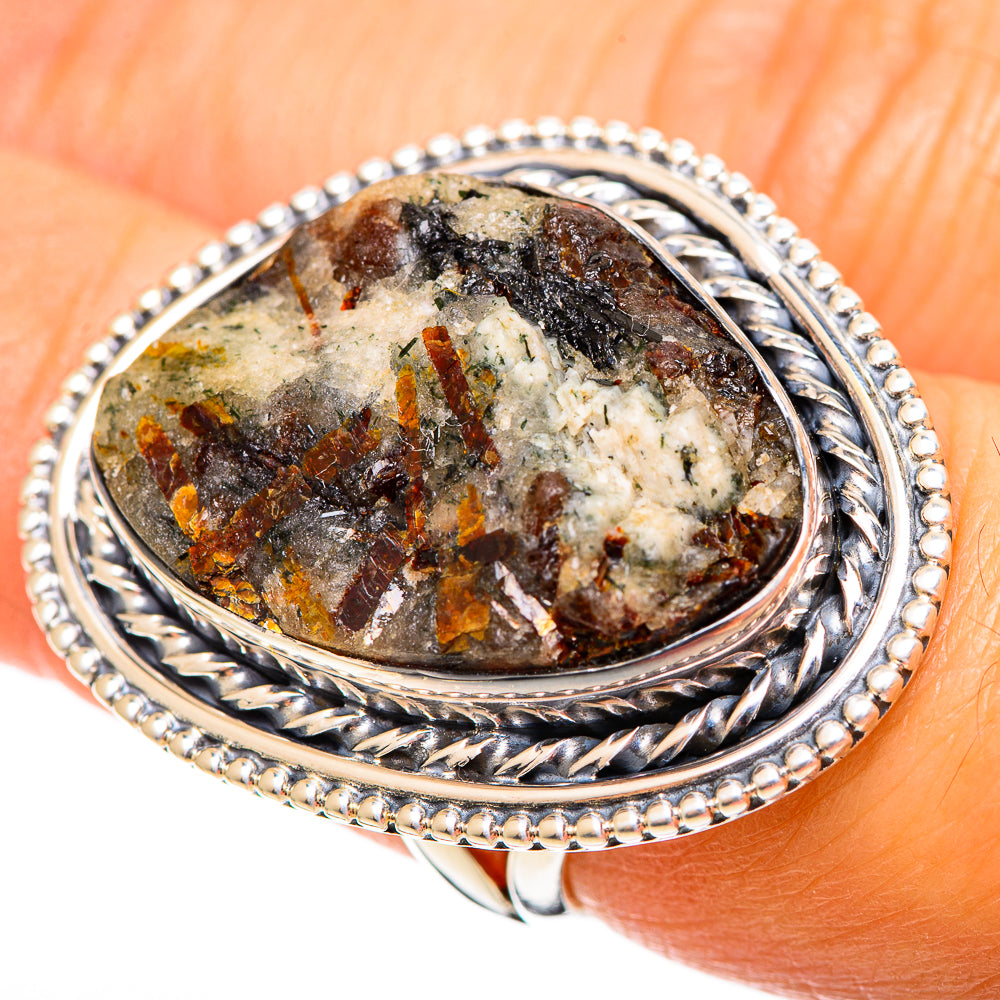 Astrophyllite Rings handcrafted by Anasilvercos - RING108264