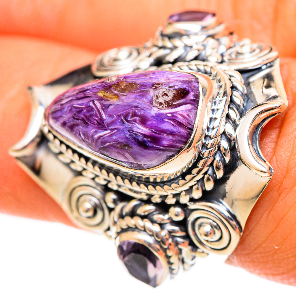 Charoite Rings handcrafted by Anasilvercos - RING108274