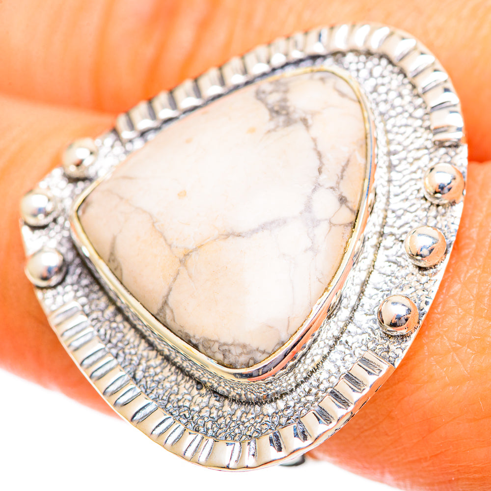 Howlite Rings handcrafted by Anasilvercos - RING108277
