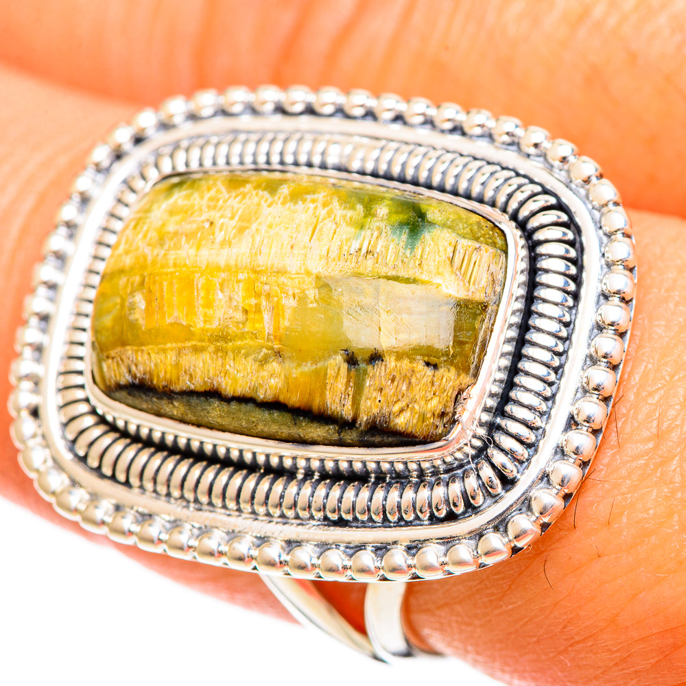 Rainforest Jasper Rings handcrafted by Anasilvercos - RING108291
