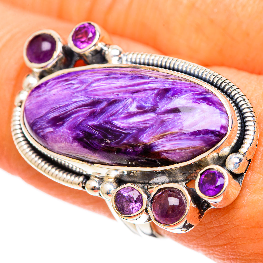 Charoite Rings handcrafted by Anasilvercos - RING108305