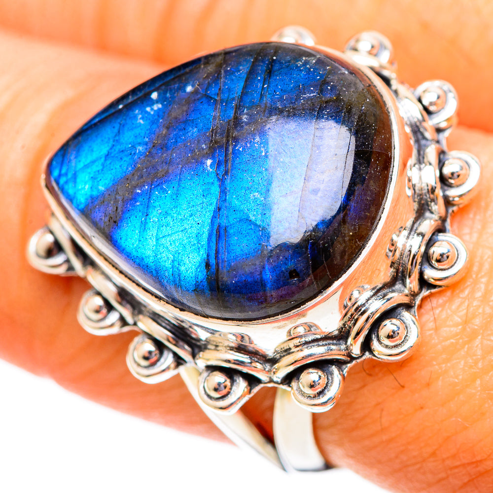 Labradorite Rings handcrafted by Anasilvercos - RING108322