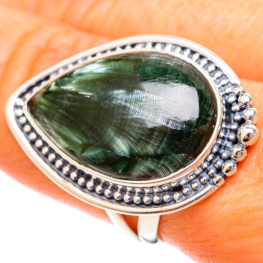 Seraphinite Rings handcrafted by Anasilvercos - RING108324