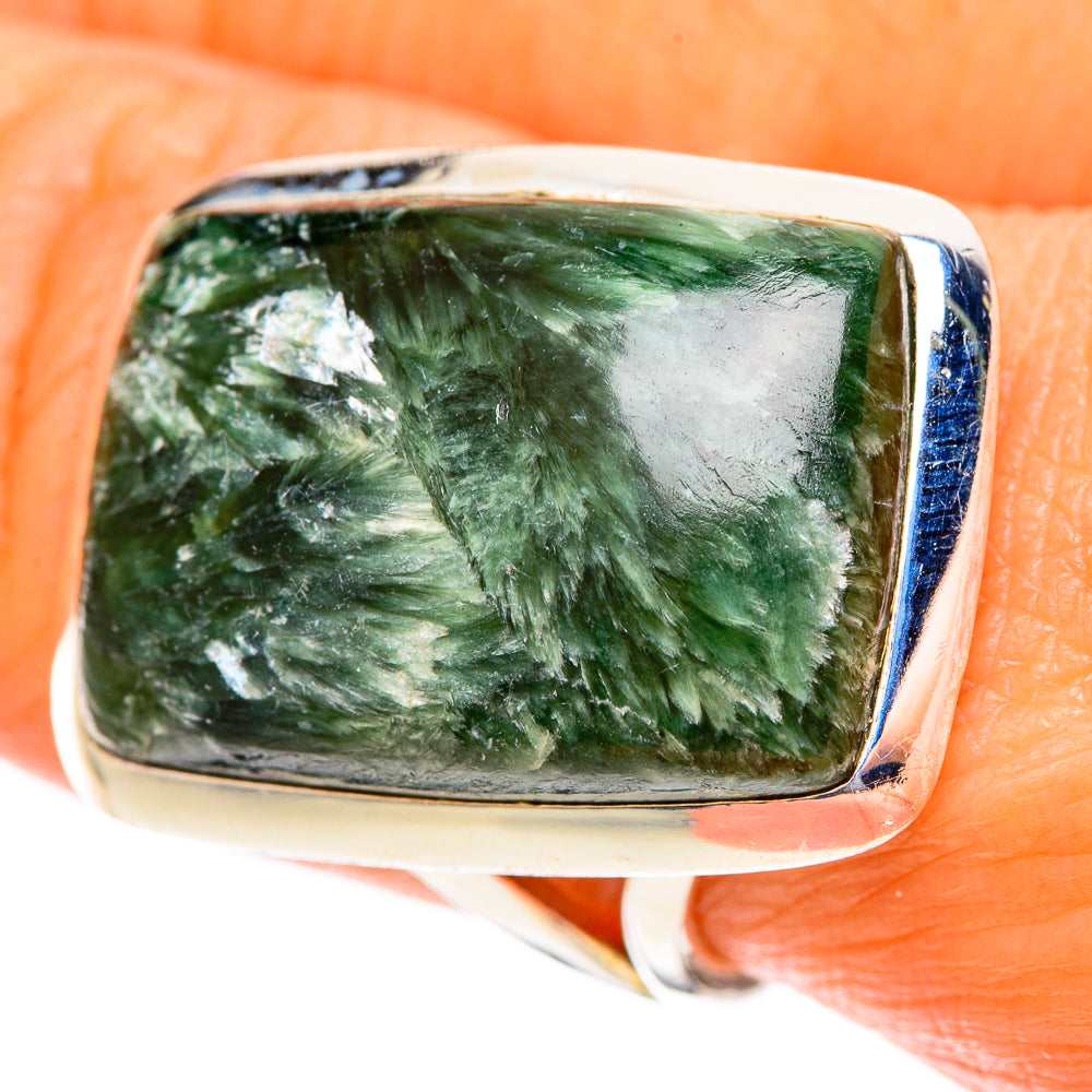 Seraphinite Rings handcrafted by Anasilvercos - RING108326