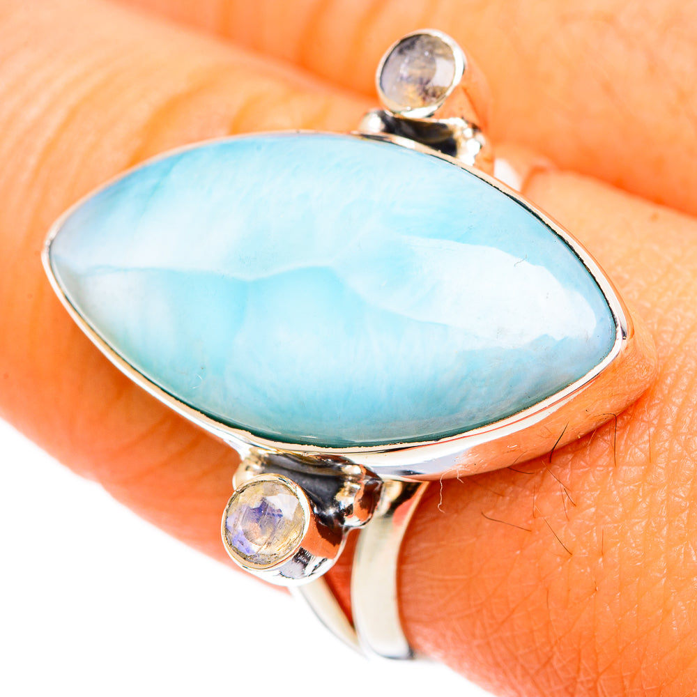 Larimar Rings handcrafted by Anasilvercos - RING108327
