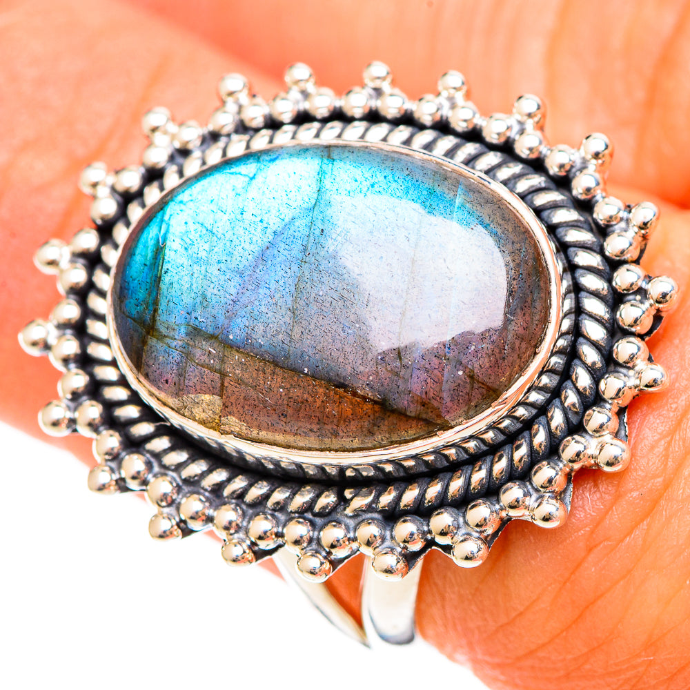 Labradorite Rings handcrafted by Anasilvercos - RING108328