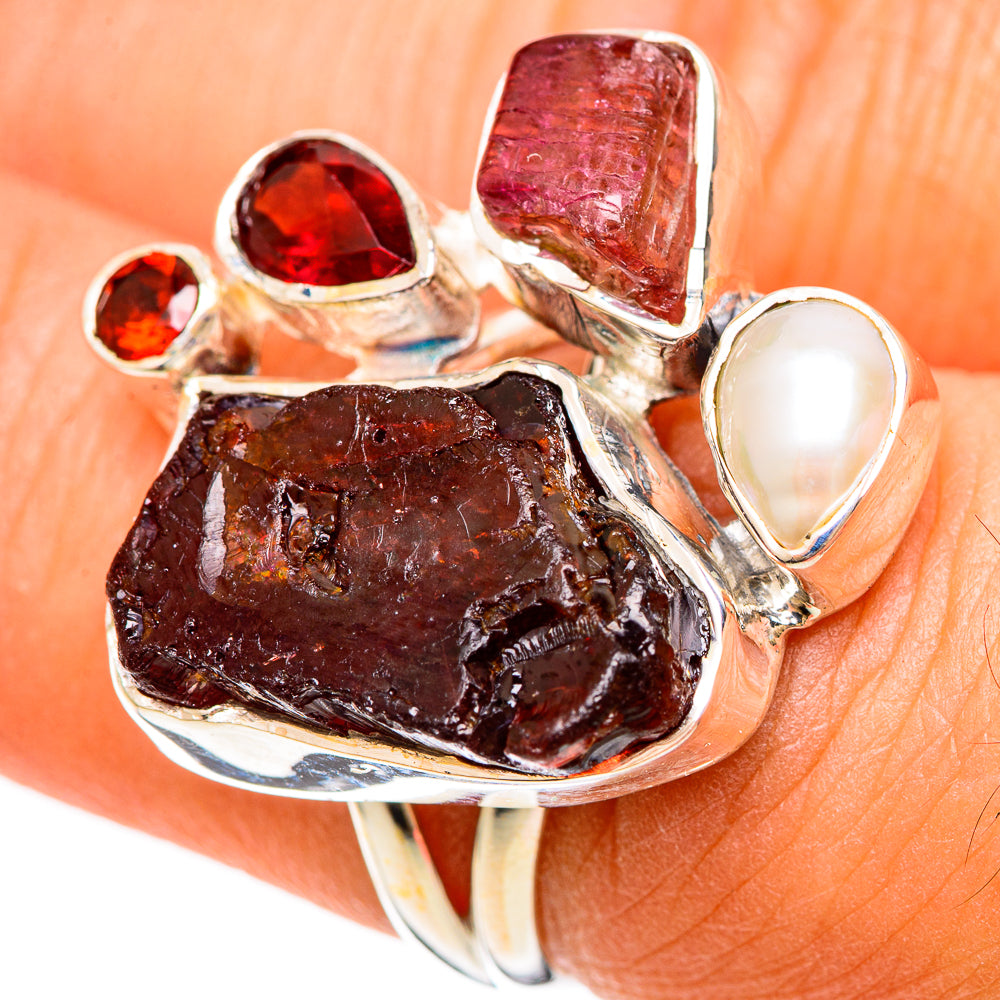 Garnet Rings handcrafted by Anasilvercos - RING108349