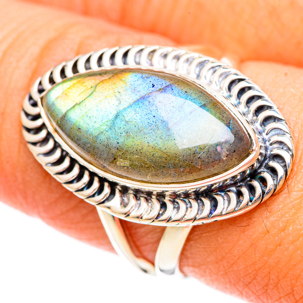 Labradorite Rings handcrafted by Anasilvercos - RING108366