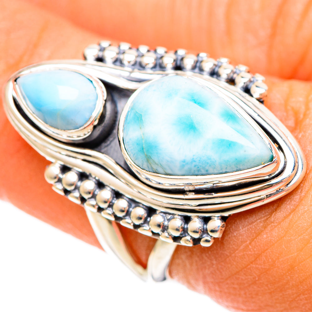 Larimar Rings handcrafted by Anasilvercos - RING108374