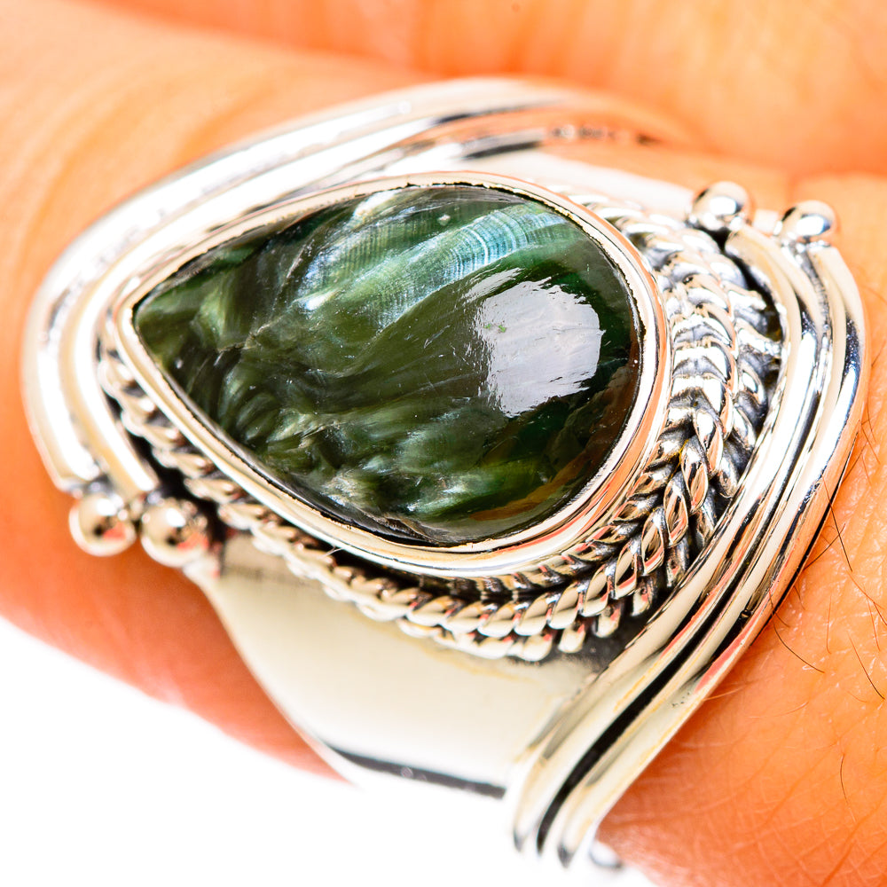 Seraphinite Rings handcrafted by Anasilvercos - RING108378