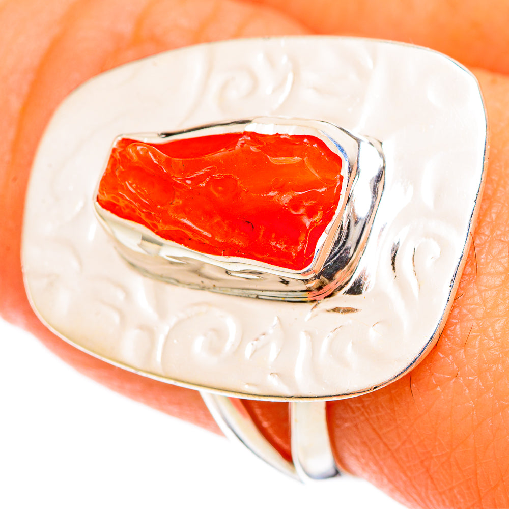 Carnelian Rings handcrafted by Anasilvercos - RING108388