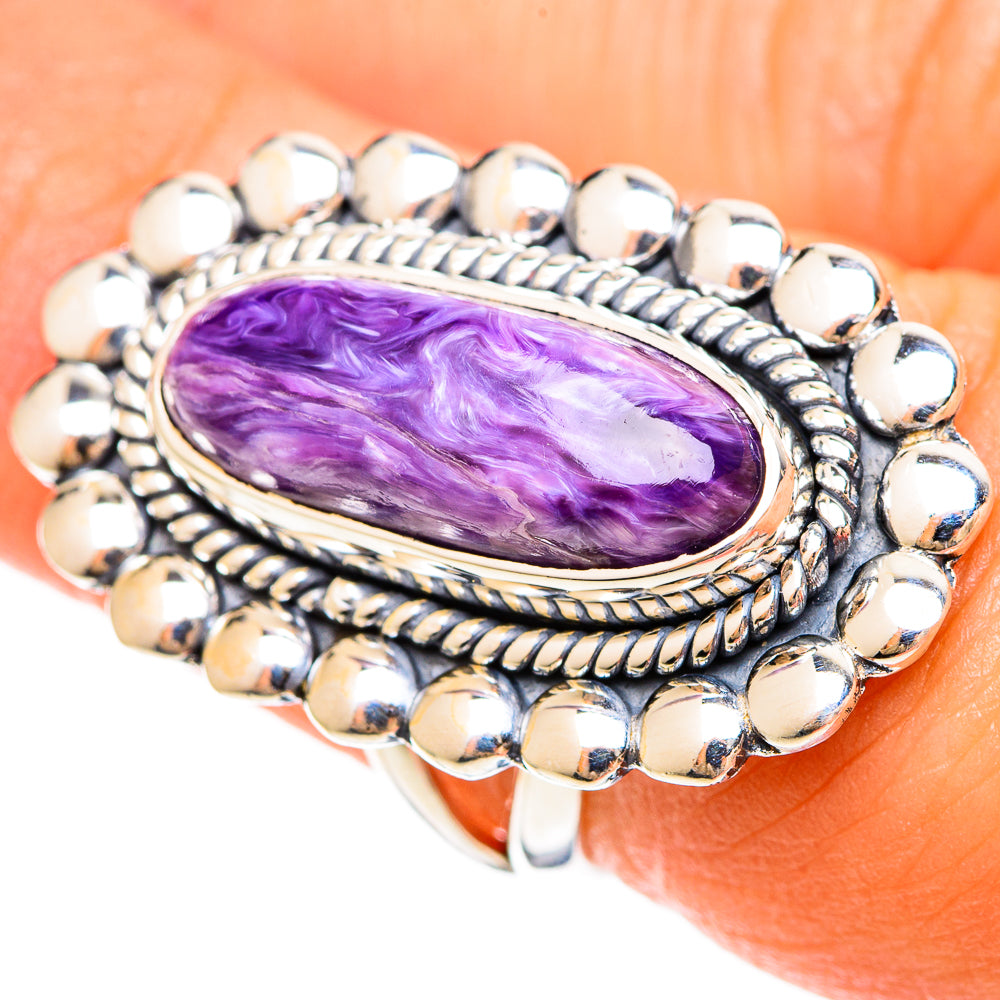 Charoite Rings handcrafted by Anasilvercos - RING108392