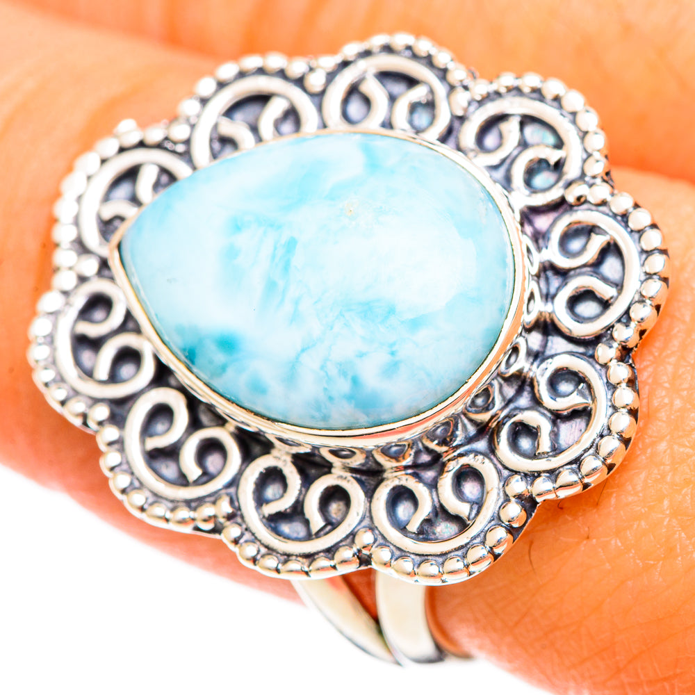 Larimar Rings handcrafted by Anasilvercos - RING108411