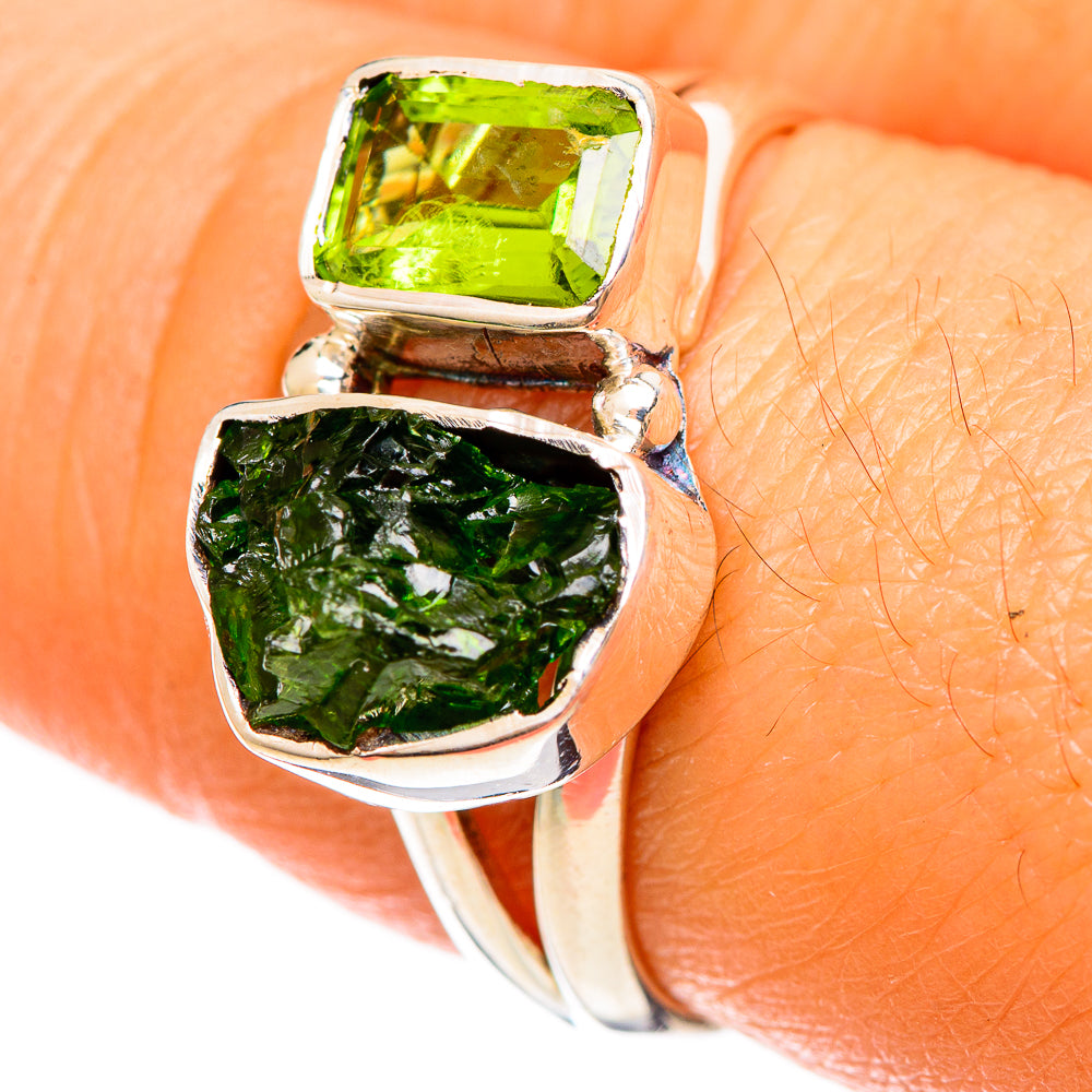 Chrome Diopside Rings handcrafted by Anasilvercos - RING108462