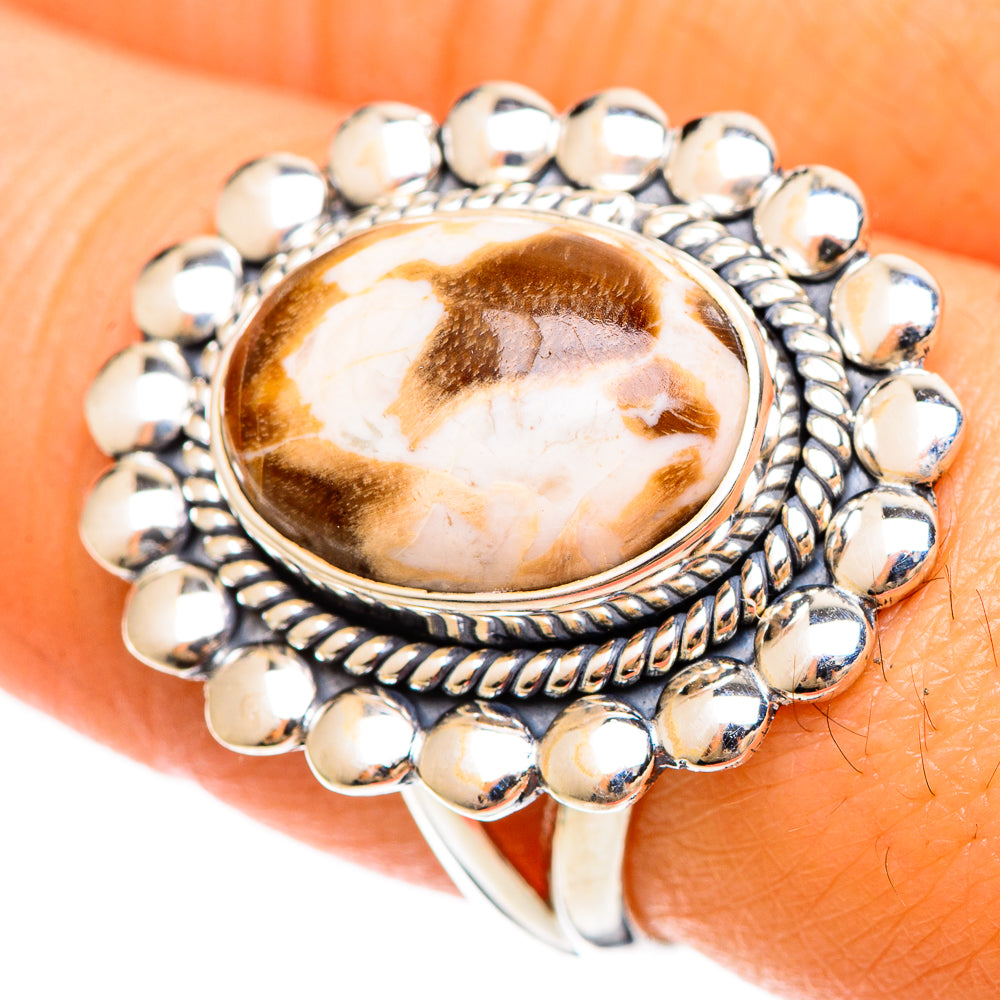 Peanut Wood Jasper Rings handcrafted by Anasilvercos - RING108466