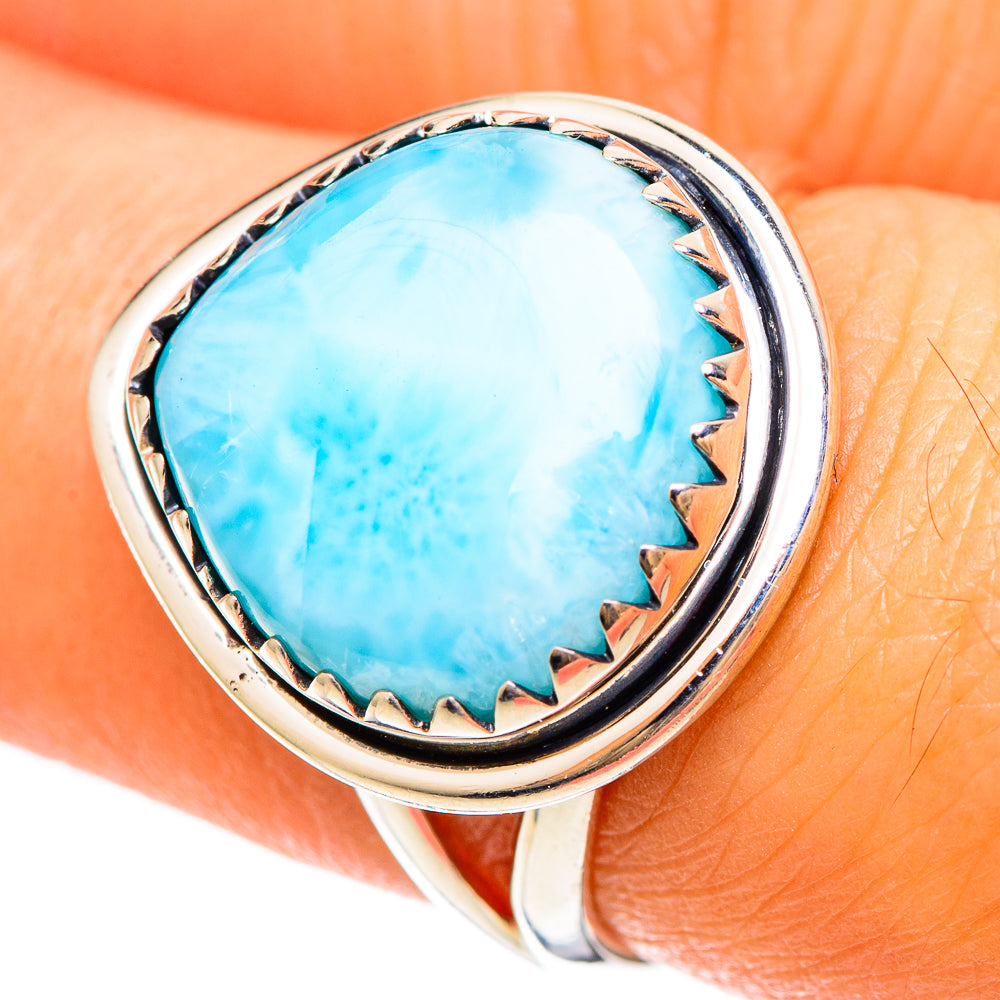 Larimar Rings handcrafted by Anasilvercos - RING108483