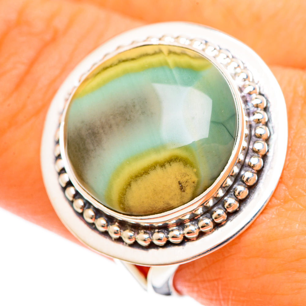 Polychrome Jasper Rings handcrafted by Anasilvercos - RING108493