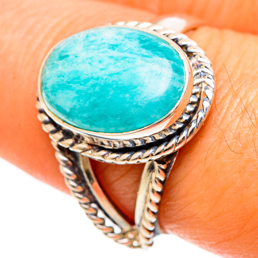 Amazonite Rings handcrafted by Anasilvercos - RING108494