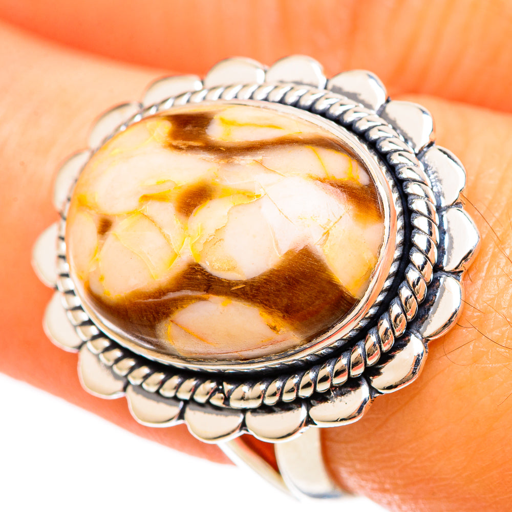 Peanut Wood Jasper Rings handcrafted by Anasilvercos - RING108495