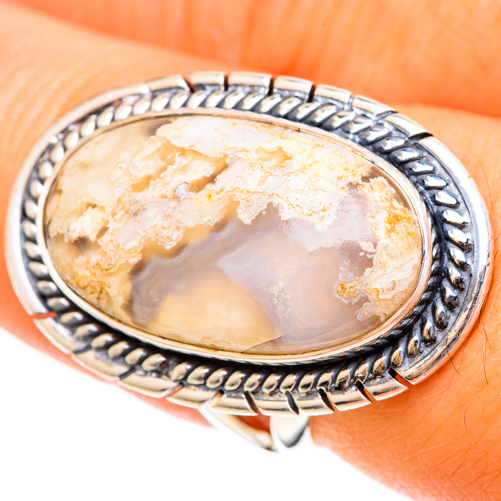 Plume Agate Rings handcrafted by Anasilvercos - RING108508