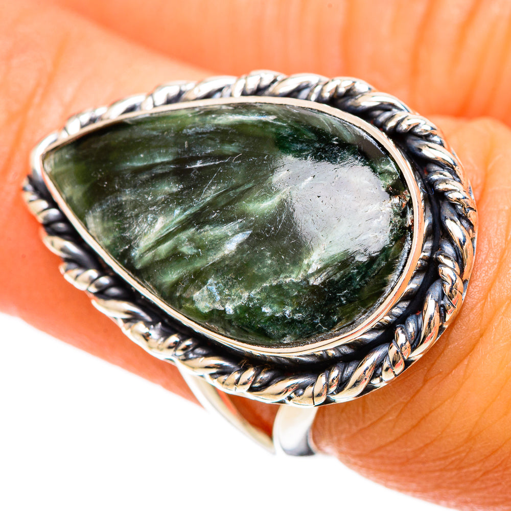 Seraphinite Rings handcrafted by Anasilvercos - RING108527