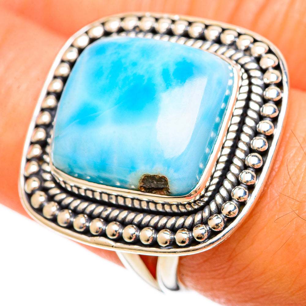 Larimar Rings handcrafted by Anasilvercos - RING108551
