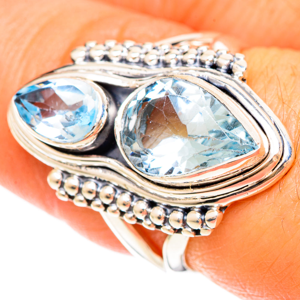 Blue Topaz Rings handcrafted by Anasilvercos - RING108557