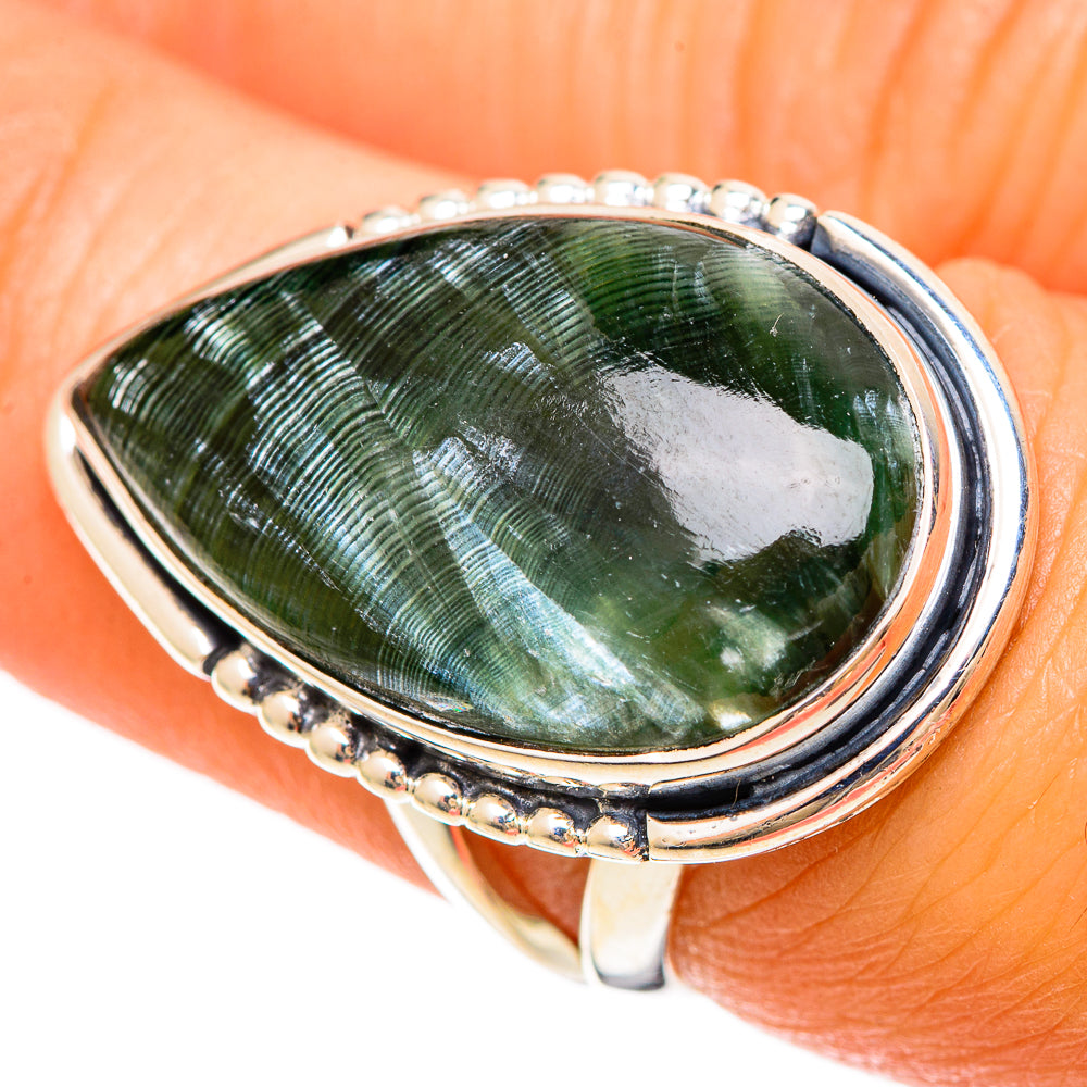 Seraphinite Rings handcrafted by Anasilvercos - RING108558