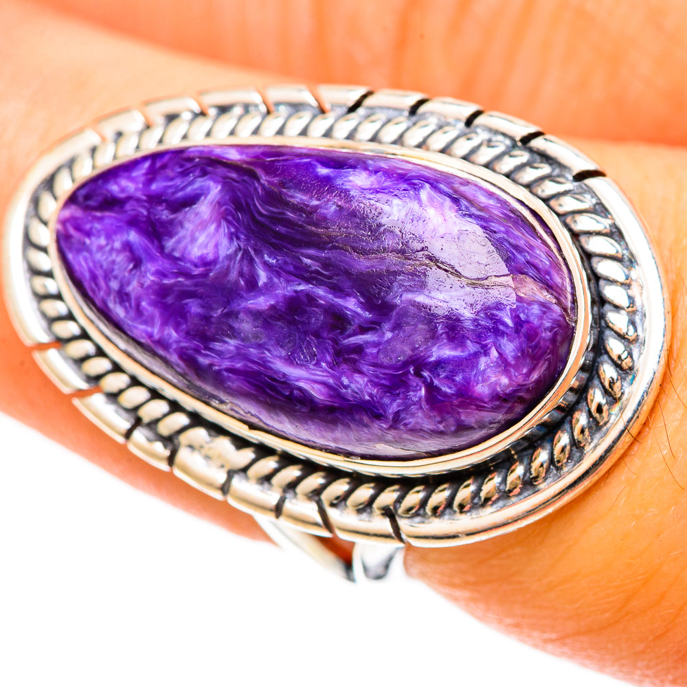 Charoite Rings handcrafted by Anasilvercos - RING108572