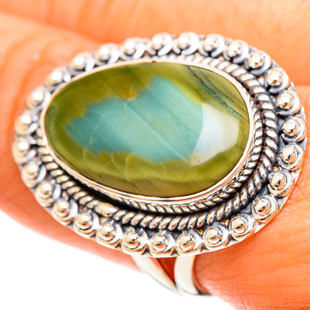 Polychrome Jasper Rings handcrafted by Anasilvercos - RING108594